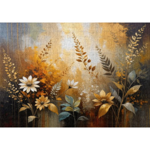 Sun-Kissed Wildflowers - AI Art Wall Mural for Contemporary Interiors | Wall4Soul