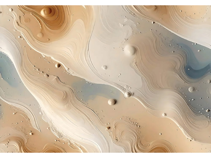 Wavy Desert Abstract Landscape - AI Art Wall Mural for Contemporary Interiors Wavy Desert Abstract Landscape - AI Art Wall Mural for Contemporary Interiors