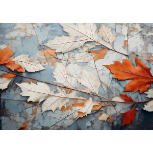 Autumn Echoes on Weathered Canvas - AI Art Wall Mural for Contemporary Interiors Autumn Echoes on Weathered Canvas - AI Art Wall Mural for Contemporary Interiors | Wall4Soul