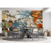 Rust and Reverie - AI Art Wall Mural for Contemporary Interiors