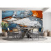 Fractured Earth Tapestry - AI Art Wall Mural for Contemporary Interiors Fractured Earth Tapestry - AI Art Wall Mural for Contemporary Interiors
