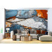 Fractured Earth Tapestry - AI Art Wall Mural for Contemporary Interiors Fractured Earth Tapestry - AI Art Wall Mural for Contemporary Interiors