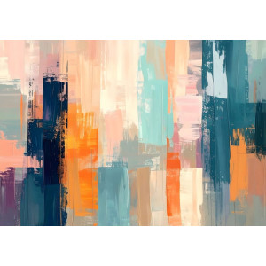 Abstract Brush-Stroke Symphony - Artistic AI Wall Mural Abstract Brush-Stroke Symphony - Artistic AI Wall Mural | Wall4Soul
