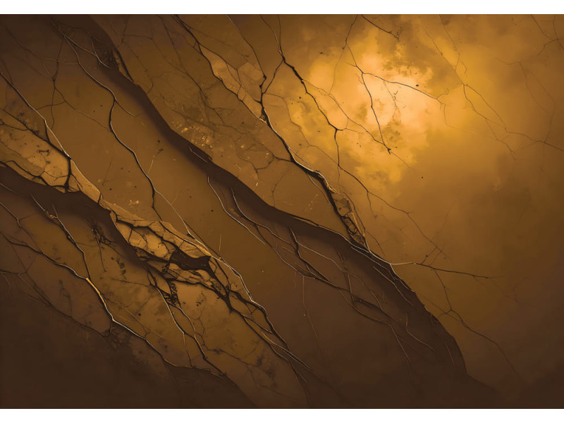 Amber Veins - AI Art Wall Mural for Contemporary Interiors