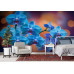 Azure Orchid Elegance - AI Art Wall Mural for Contemporary Interiors Azure Orchid Elegance - AI Art Wall Mural for Contemporary Interiors
