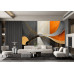 Golden Rhapsody Lines - AI Art Wall Mural for Contemporary Interiors