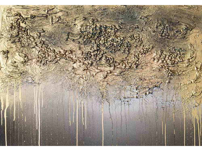 Golden Whimsy Metallic - Modern Wall Mural Inspired by Petitto Art