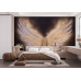 Golden Wings Abstract - Modern Wall Mural Inspired by Petitto Art