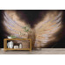 Golden Wings Abstract - Modern Wall Mural Inspired by Petitto Art