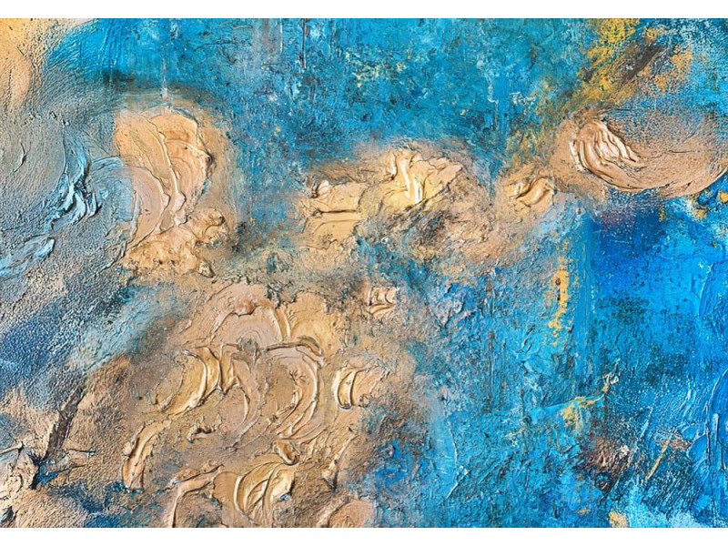 Azure Surge Abstract Mural - Modern Wall Mural Inspired by Petitto Art