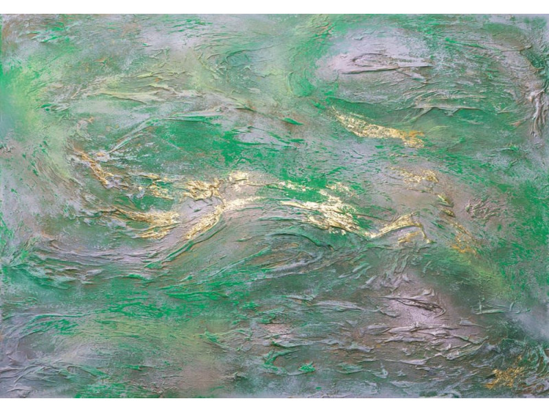 Verdant Current - Modern Wall Mural Inspired by Petitto Art