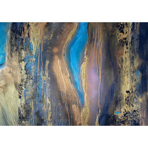 Celestial Veil Abstract Mural - Modern Wall Mural Inspired by Petitto Art