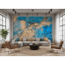 Azure Surge Abstract Mural - Modern Wall Mural Inspired by Petitto Art