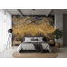 Gilded Horizon Abstract Mural - Modern Wall Mural Inspired by Petitto Art