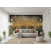 Gilded Horizon Abstract Mural - Modern Wall Mural Inspired by Petitto Art
