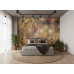 Golden Nebula Abstract Mural - Modern Wall Mural Inspired by Petitto Art
