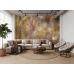 Golden Nebula Abstract Mural - Modern Wall Mural Inspired by Petitto Art