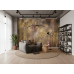 Golden Nebula Abstract Mural - Modern Wall Mural Inspired by Petitto Art