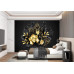 Black & Gold Jewelry Orchids - Classic Wall Mural for Modern Interiors