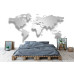 3D World Map - Classic Wall Mural for Modern Interiors