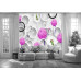 3D Hearts & Dandelions on Brick - Classic Wall Mural for Modern Interiors