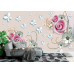 3D Soft Flowers on Beige - Classic Wall Mural for Modern Interiors