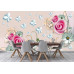 3D Soft Flowers on Beige - Classic Wall Mural for Modern Interiors
