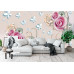3D Soft Flowers on Beige - Classic Wall Mural for Modern Interiors