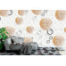 3D Golden Ball Spheres & Circles - Classic Wall Mural for Modern Interiors