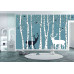 Birch Trees with Birds and Deer - Classic Wall Mural for Modern Interiors