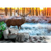 Red Deer in Morning Sun - Classic Wall Mural for Modern Interiors