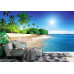 Caribbean Beach with Palms - Classic Wall Mural for Modern Interiors