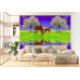Blooming Cherry Tree with Horses - Classic Wall Mural for Modern Interiors Blooming Cherry Tree with Horses - Classic Wall Mural for Modern Interiors