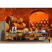Wine Barrels in Vault - Classic Wall Mural for Modern Interiors