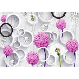 3D Dandelion & Tree Silhouettes - Classic Wall Mural for Modern Interiors 3D Dandelion & Tree Silhouettes - Classic Wall Mural for Modern Interiors | Wall4Soul