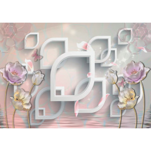 3D Soft Abstract Background - Classic Wall Mural for Modern Interiors