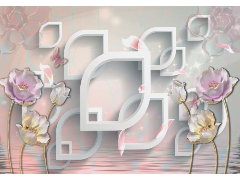 3D Soft Abstract Background - Classic Wall Mural for Modern Interiors