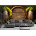 Vintage Wine Cellar with Barrels - Classic Wall Mural for Modern Interiors