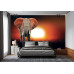 Elephant at African Sunset - Classic Wall Mural for Modern Interiors