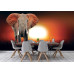 Elephant at African Sunset - Classic Wall Mural for Modern Interiors