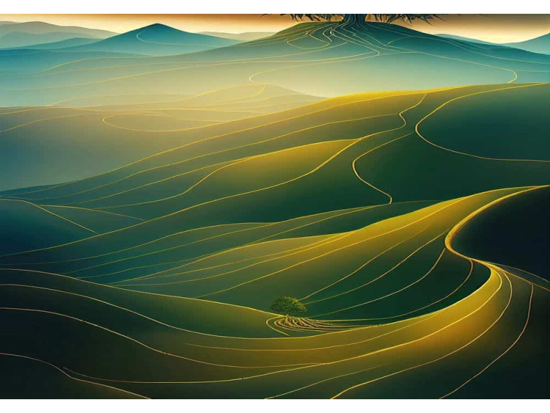 The Golden Veins of the Mountain - Classic Wall Mural for Modern Interiors