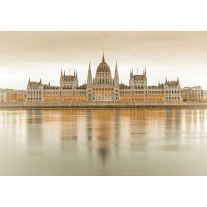 Budapest Parliament in Sepia - Classic Wall Mural for Modern Interiors Budapest Parliament in Sepia - Classic Wall Mural for Modern Interiors | Wall4Soul