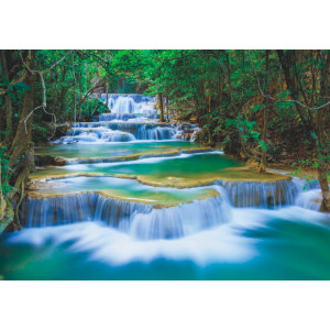 Deep Forest Waterfall - Classic Wall Mural for Modern Interiors Deep Forest Waterfall - Classic Wall Mural for Modern Interiors | Wall4Soul