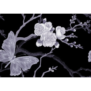 Sakura Branch & Butterflies - Classic Wall Mural for Modern Interiors Sakura Branch & Butterflies - Classic Wall Mural for Modern Interiors | Wall4Soul