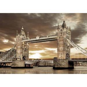 Tower Bridge in Sepia Style - Classic Wall Mural for Modern Interiors | Wall4Soul